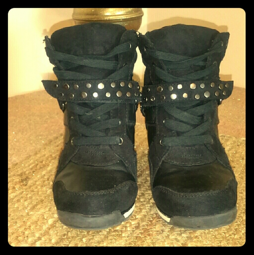 COPY - Suede black wedge sneaker by Aldo